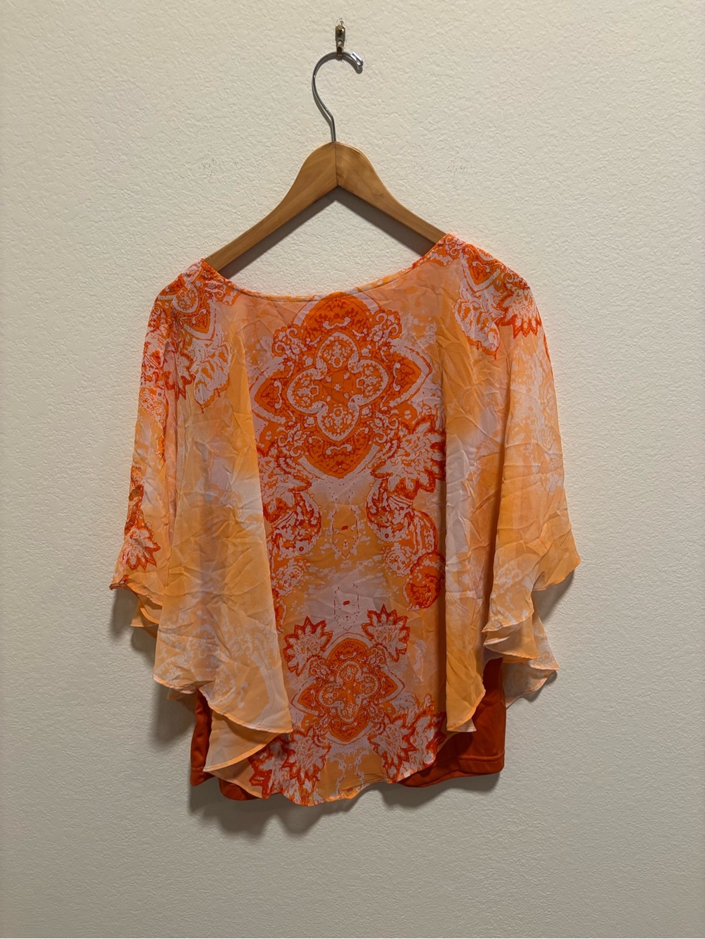 Passport Orange Paisley Tie-Front Tunic floral - Picture 3 of 3